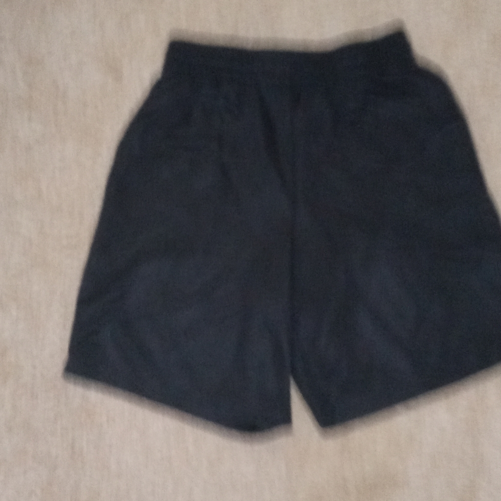 Black athletic/sporty shorts.
